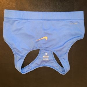 Nike Dri-Fit Sport Bra Blue w/ Pink/orange swoosh
